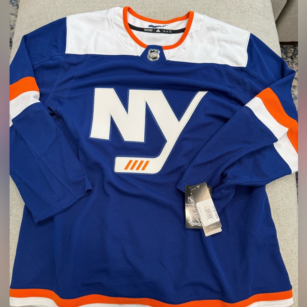 Adidas New York Islanders Authentic Alternate NY Jersey Blue Blank NHL Hockey 54